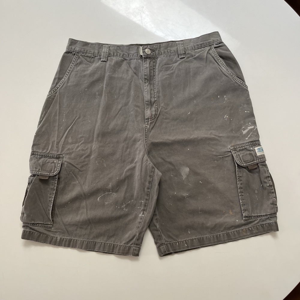 VTG Sideout Military Style Cargo Shorts Grey Men's 36 x 10 Y2K